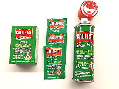 Ballistol Multi Purpose Oil-Lubricant Gun Cleaner-6oz Aerosol can & wipes-120069