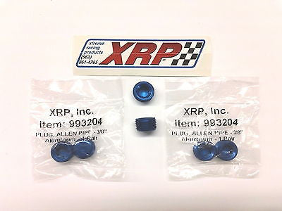 XRP 993204 3/8" NPT Blue allen head socket pipe plug-Anodized Aluminum-QTY 6