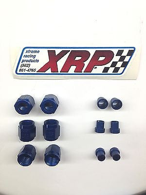 XRP 981804 & 981904 (LOT OF 6)-¼" brakeline -4AN Tube Nut w/ sleeves-Nitrous