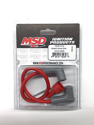 MSD 84039 Blaster 2 Ignition HEI Coil Wire-Super Conductor-8.5mm 90° boots-Red