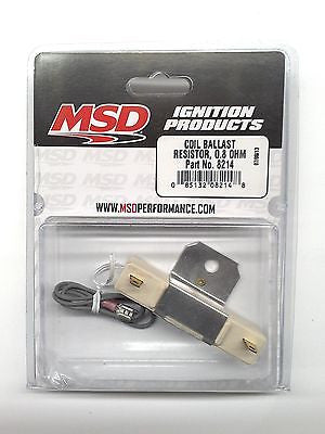 MSD 8214 MSD Ignition Coil Ballast Resistor-0.8 OHM-Stock Points Ignition System