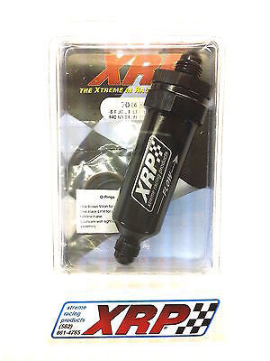 XRP 704406FS40 -6an Inline Fuel/Oil Filter #40 Micron Screen- Viton/EPR O-rings
