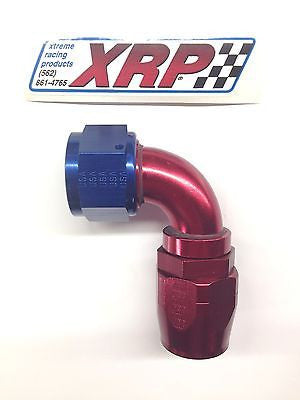 XRP 209016 Double Swivel Aluminum Hose End -16/16AN 90° Fuel/Water/Oil fitting