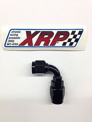 XRP 209006BB Double Swivel Black Aluminum Hose End-6/6AN 90° Fuel/Water/Oil line