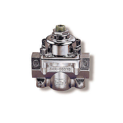 Holley 12-803 Fuel Pressure Regulator-2 Port Adjustable- 4.5-9 PSI-Chrome Finish