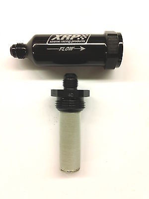 XRP 704408FS40 -8an Inline Fuel/Oil Filter #40 Micron Screen- Viton/EPR O-rings