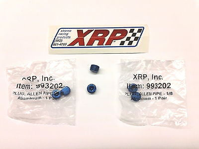 XRP 993202 1/8" NPT allen head socket pipe plug-Anodized Aluminum-Lot of 6