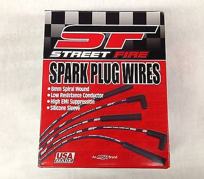 MSD 5540 plug wires-Street Fire Black-Big Block Ford 351W,400,460-'77-on HEI