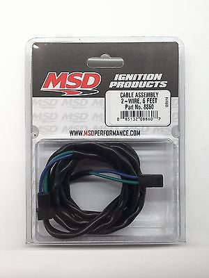 MSD 8860 Magnetic Trigger Cable- 6ft 2 Wire Cable Assembly for MSD Distributors