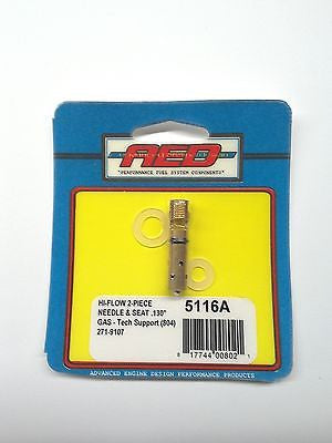 AED 5116A Bottom Feed Hi-Flow Needle & Seat assembly-Holley Carburetor .130"
