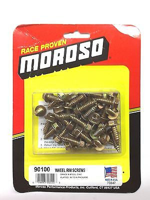 MOROSO 90100 Gold Iridited Wheel Rim Screws-.250" diameter x.750" long-set of 35