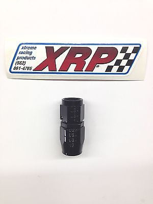XRP 100006BB Performance Race Fitting -6/6AN Black Straight Fuel/Water/Oil line