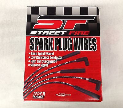 MSD 5541 Spark Plug Wires-Street Fire Black Multi Angle Boots-Small Block Ford 302/351