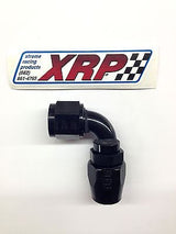 XRP 209010BB Double Swivel Black Aluminum Hose End -10/10AN 90° Fuel/Water/Oil