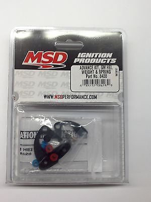 MSD 8428 Distributor Advance Curve Kit for GM HEI; Springs, Weights, Bushings