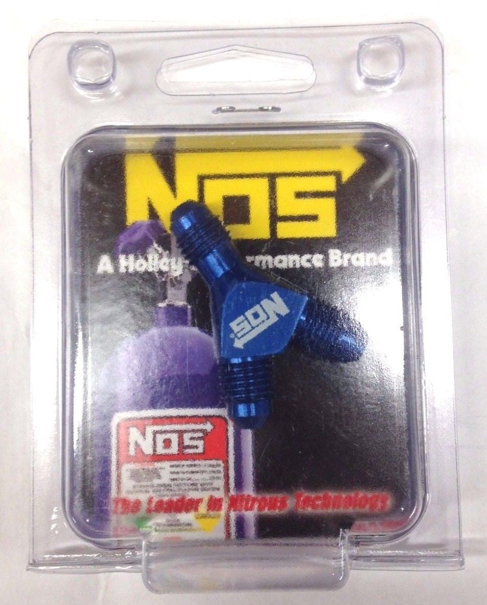 NOS 17830 High Flow Y-Fittings, 4AN, Blue Anodized