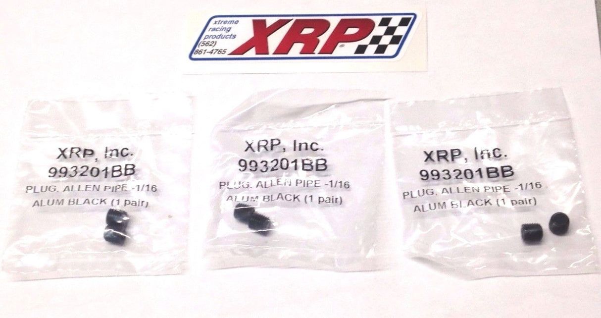 XRP 993201BB 1/16" NPT allen head socket pipe plug-Anodized Aluminum-Lot of 6 BK