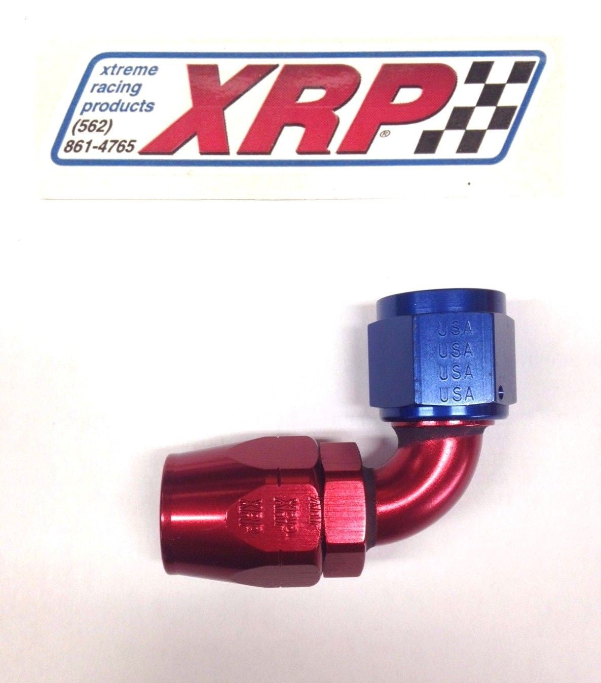XRP 109004 Fitting Hose End - 90 Degree - 4 AN Hose to 4 AN Female - Non-Swivel