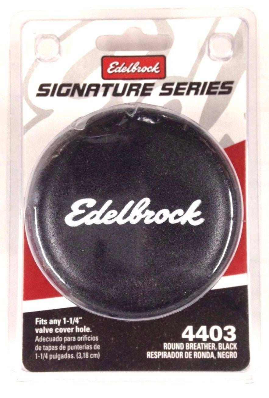 Edelbrock 4403 Signature Series Valve Cover Breather, Fits 1-1/4" Hole