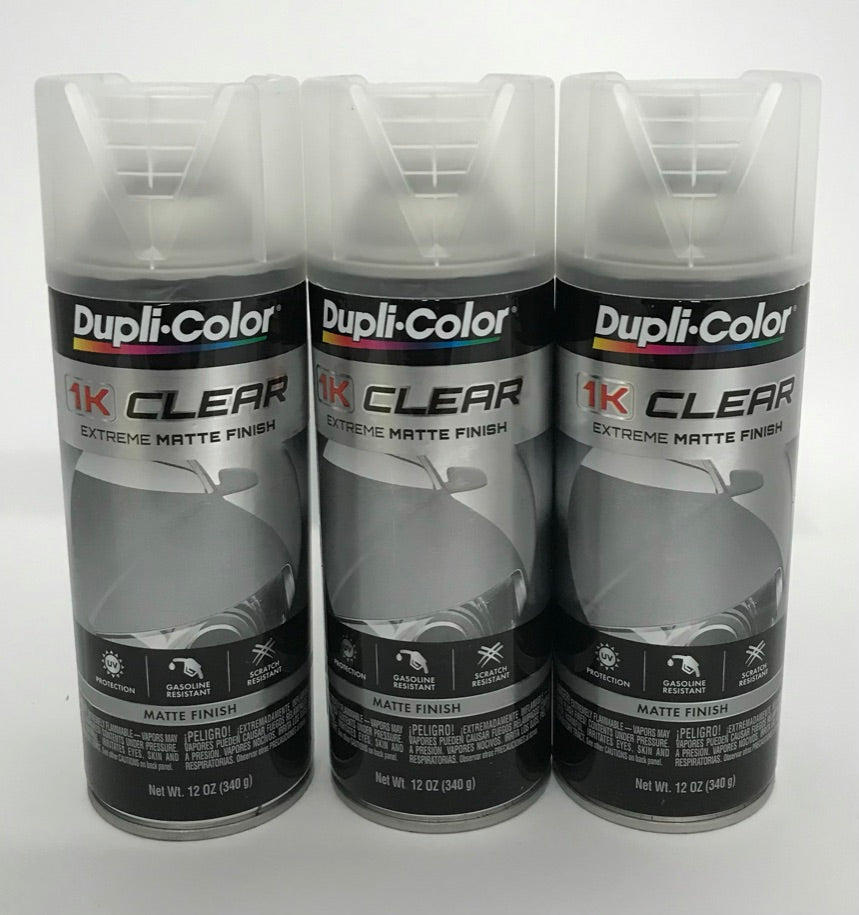 Dupli-Color 1KCM-3PACK Clear Coat Matte Finish - 12 oz Aerosol Can