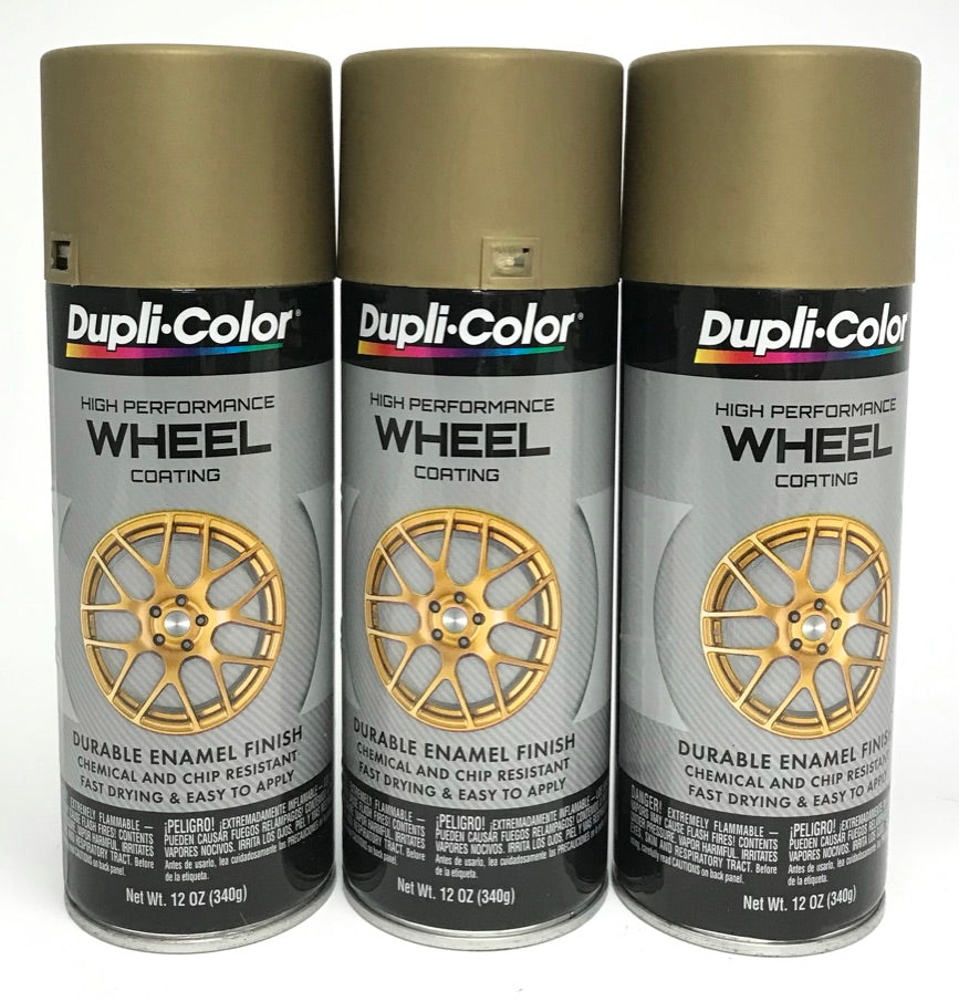 Duplicolor HWP111 - 3 Pack Wheel Coating Spray Paint Gold - 12 oz