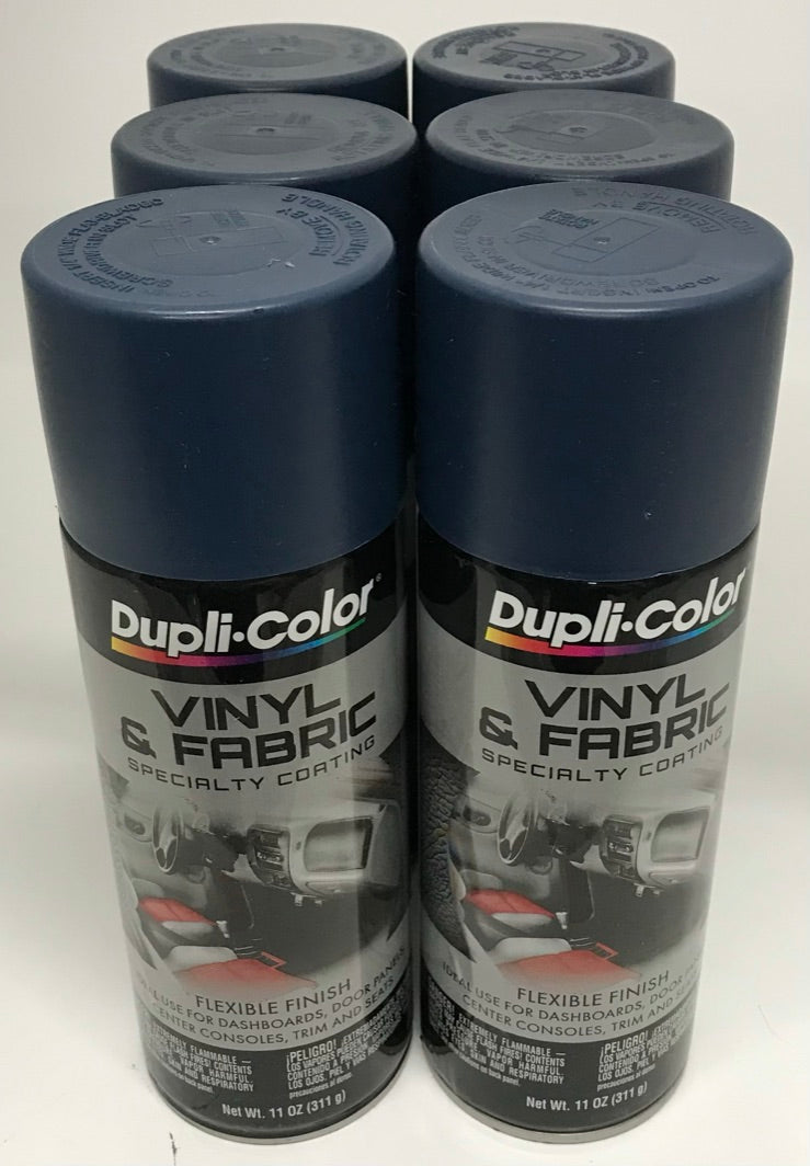 Duplicolor HVP112 - 6 Pack Vinyl & Fabric Spray Paint Medium Blue - 11 oz