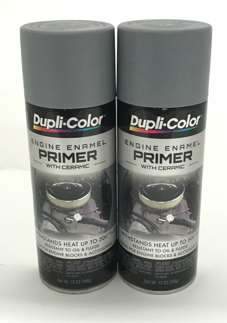 Duplicolor DE1612 - 2 Pack Engine Enamel Paint with Ceramic Gray - 12 oz