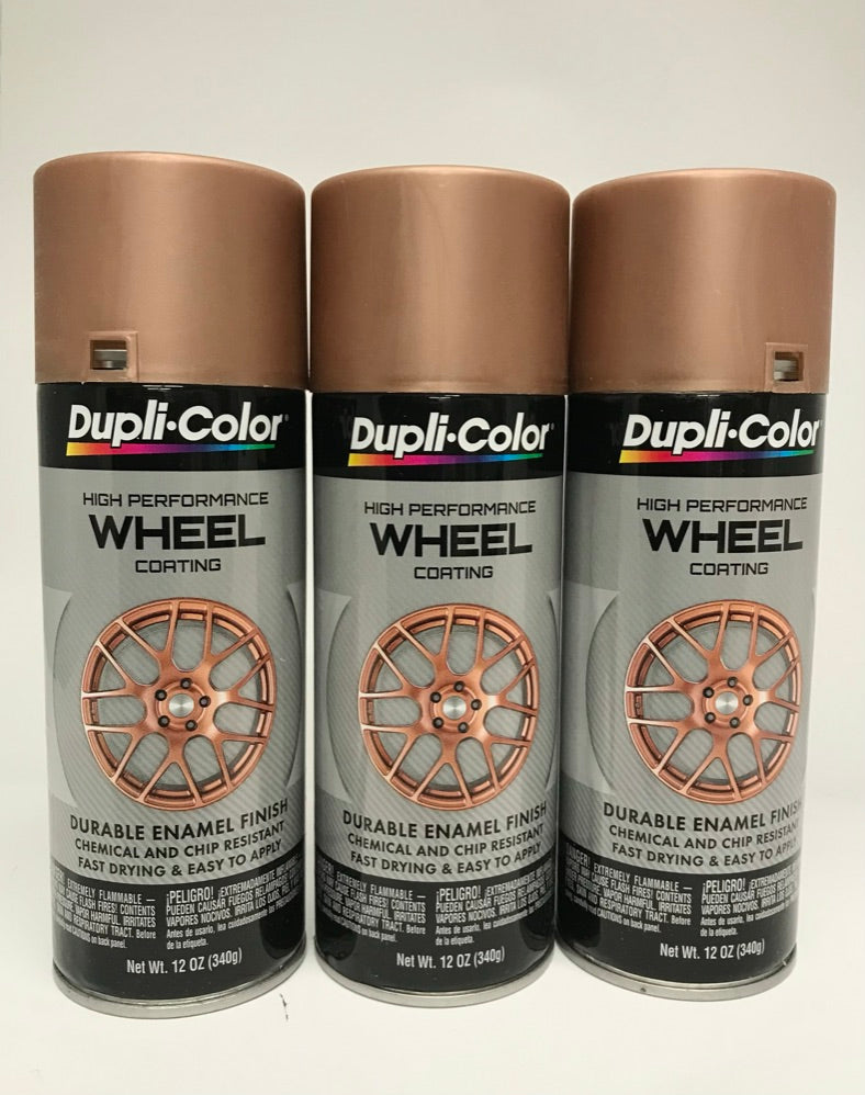 Duplicolor HWP109 - 3 Pack Wheel Coating Spray Paint Rose Gold - 12 oz