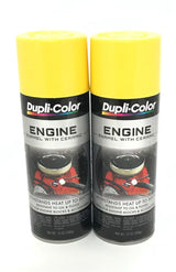 Duplicolor DE1642-2 PACK Engine Enamel with Ceramic Daytona Yellow Color - 12 oz Aerosol Can
