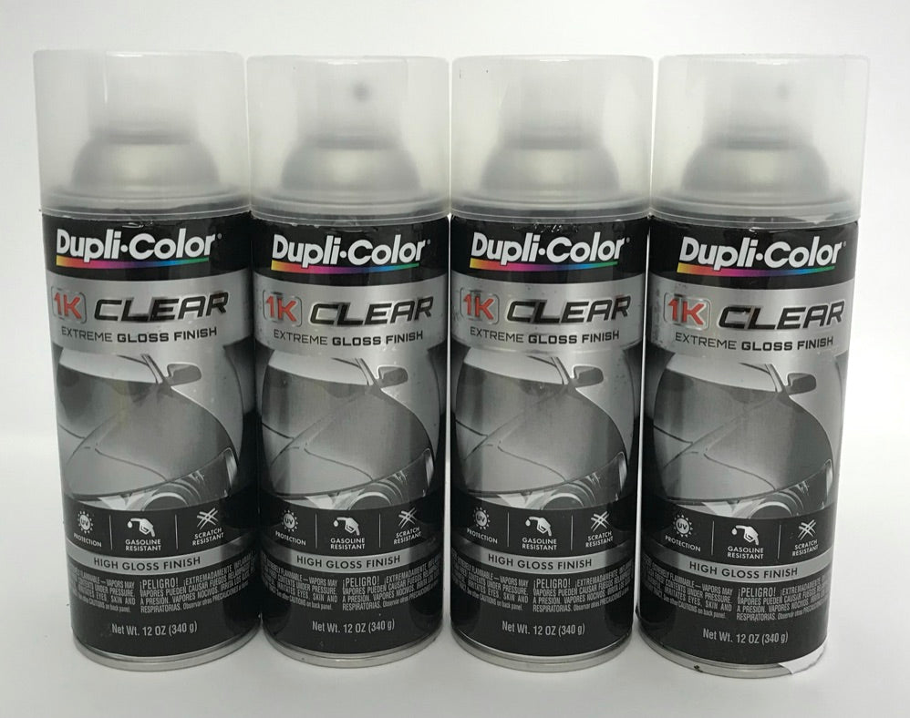 Dupli-Color 1KCG-4 PACK Clear Coat High Gloss Finish - 12 oz