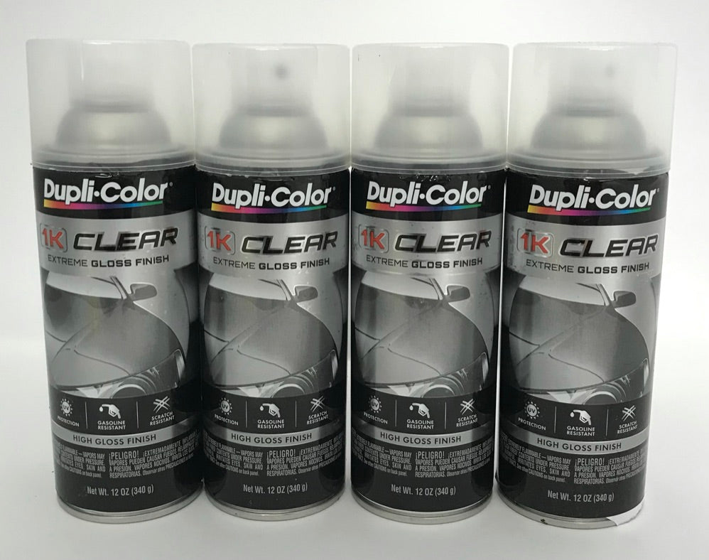 Dupli-Color 1KCG-4 PACK Clear Coat High Gloss Finish - 12 oz Aerosol Can