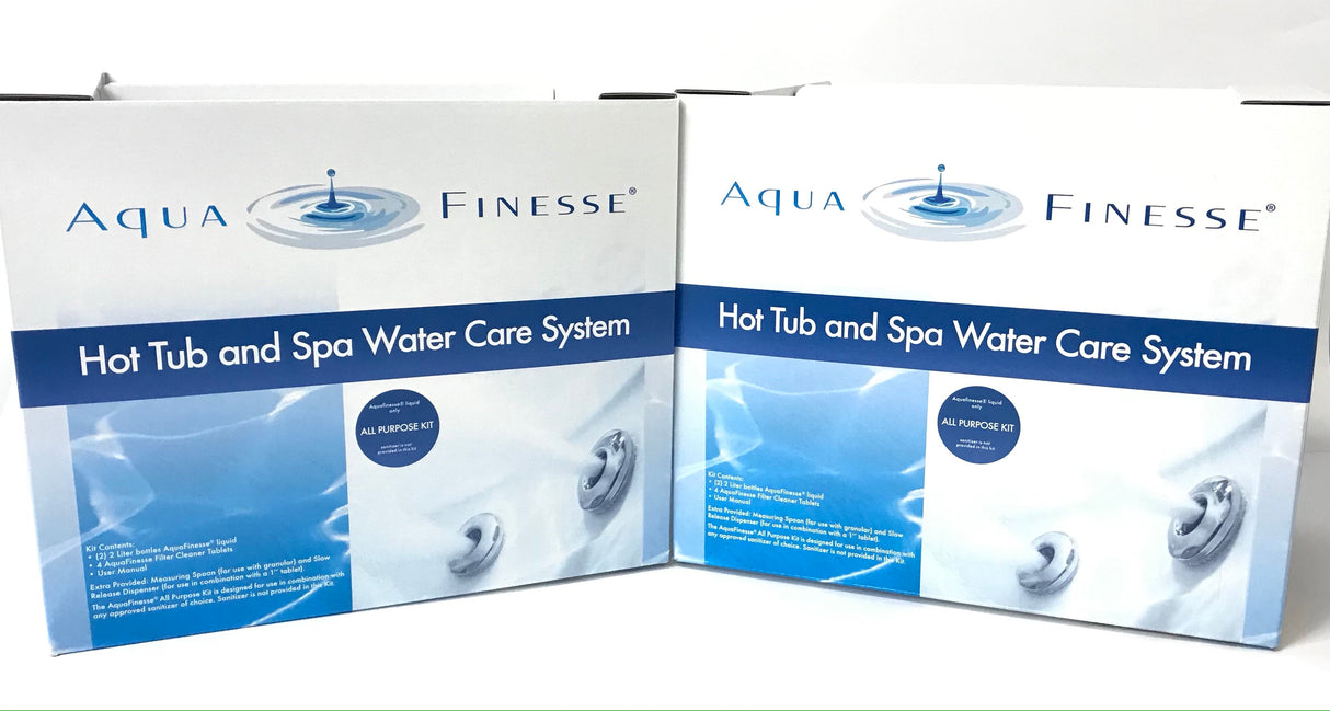 AquaFinesse All-Purpose Hot Tub and Spa Water Care System Kit - 3-5 Month Supply - 2 PACK