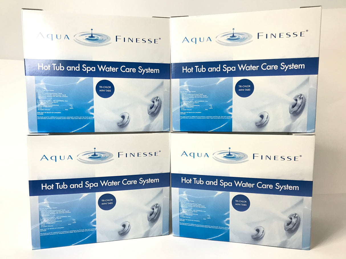 AquaFinesse Hot Tub and Spa Water Care System Trichlor Tablets - 4 PACK