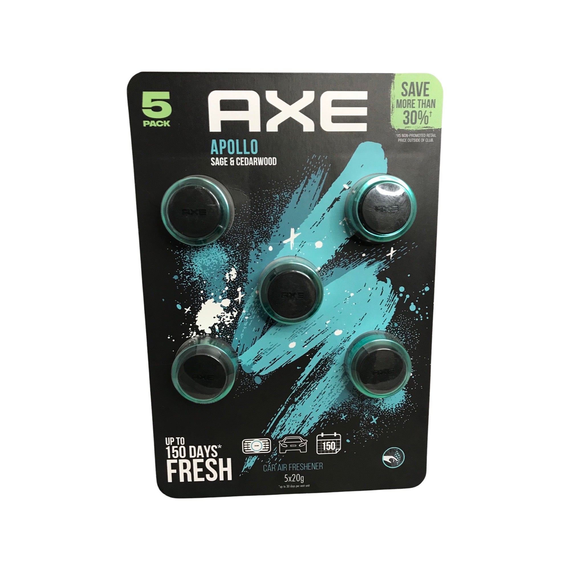 Axe Car Air Freshener Sage and Cedarwood 5-Pack – Heintz Sales