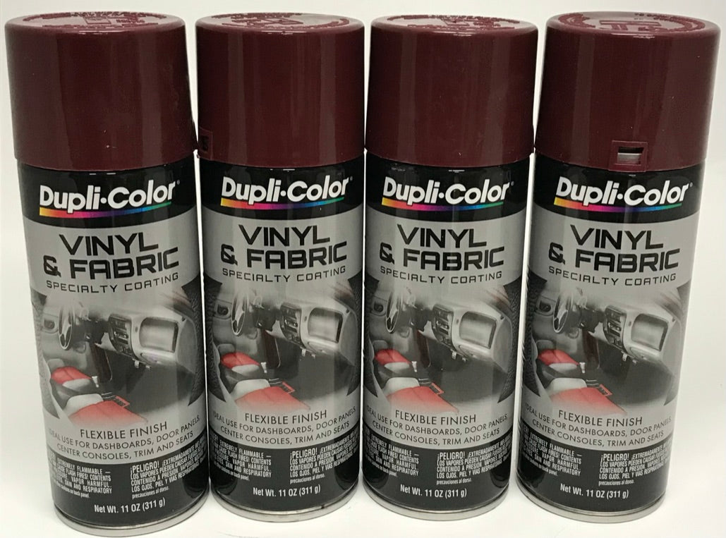Duplicolor HVP110 - 4 Pack Vinyl & Fabric Spray Paint Burgundy - 11 oz