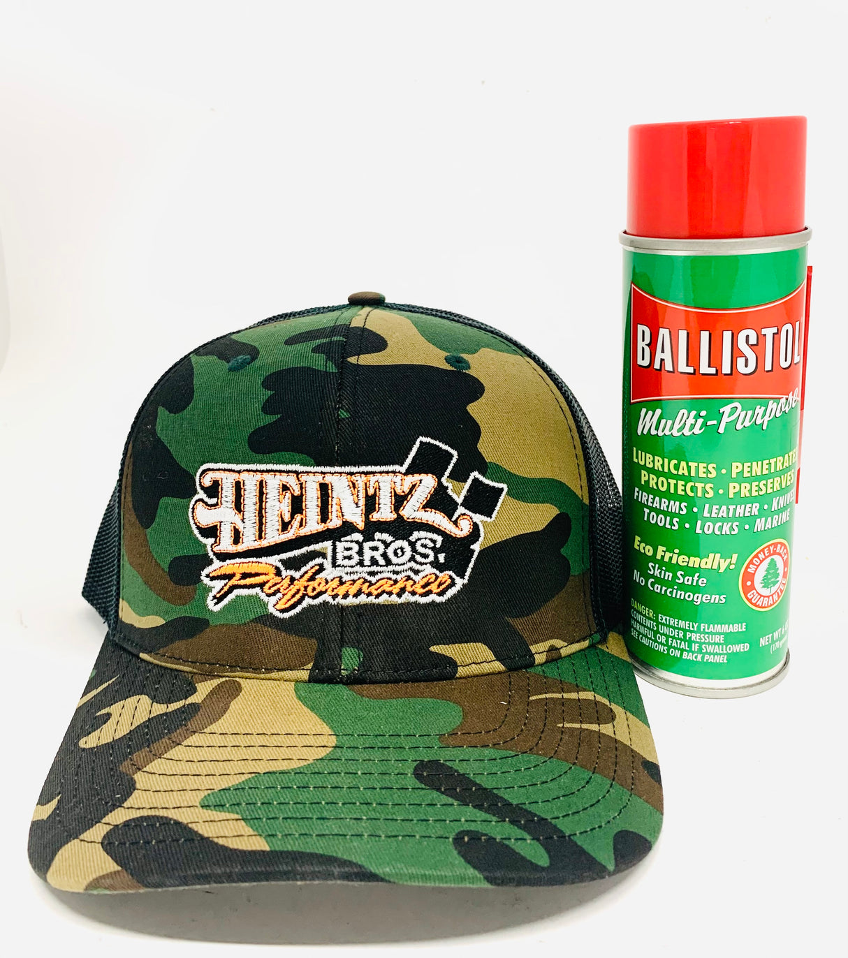 Ballistol Multi-Purpose Lubricant Gun Cleaner - 6oz aerosol w/ Heintz Camo Hat