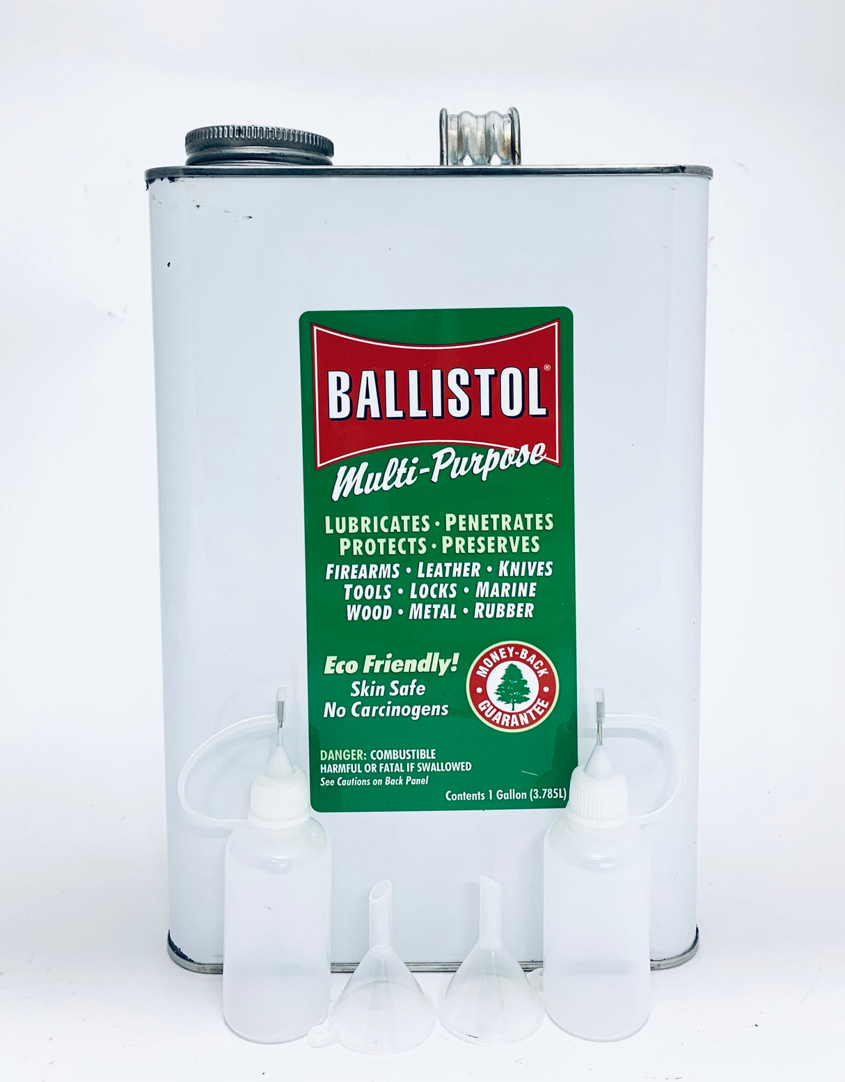 Ballistol Multi-Purpose Lubricant Cleaner Gun Protectant, 1-Gallon + 2 Drip Bottles with Funnels