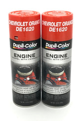 Duplicolor DE1620- Engine Enamel Chevrolet Orange Color With Ceramic - 12 oz Aerosol Can 2 Pack