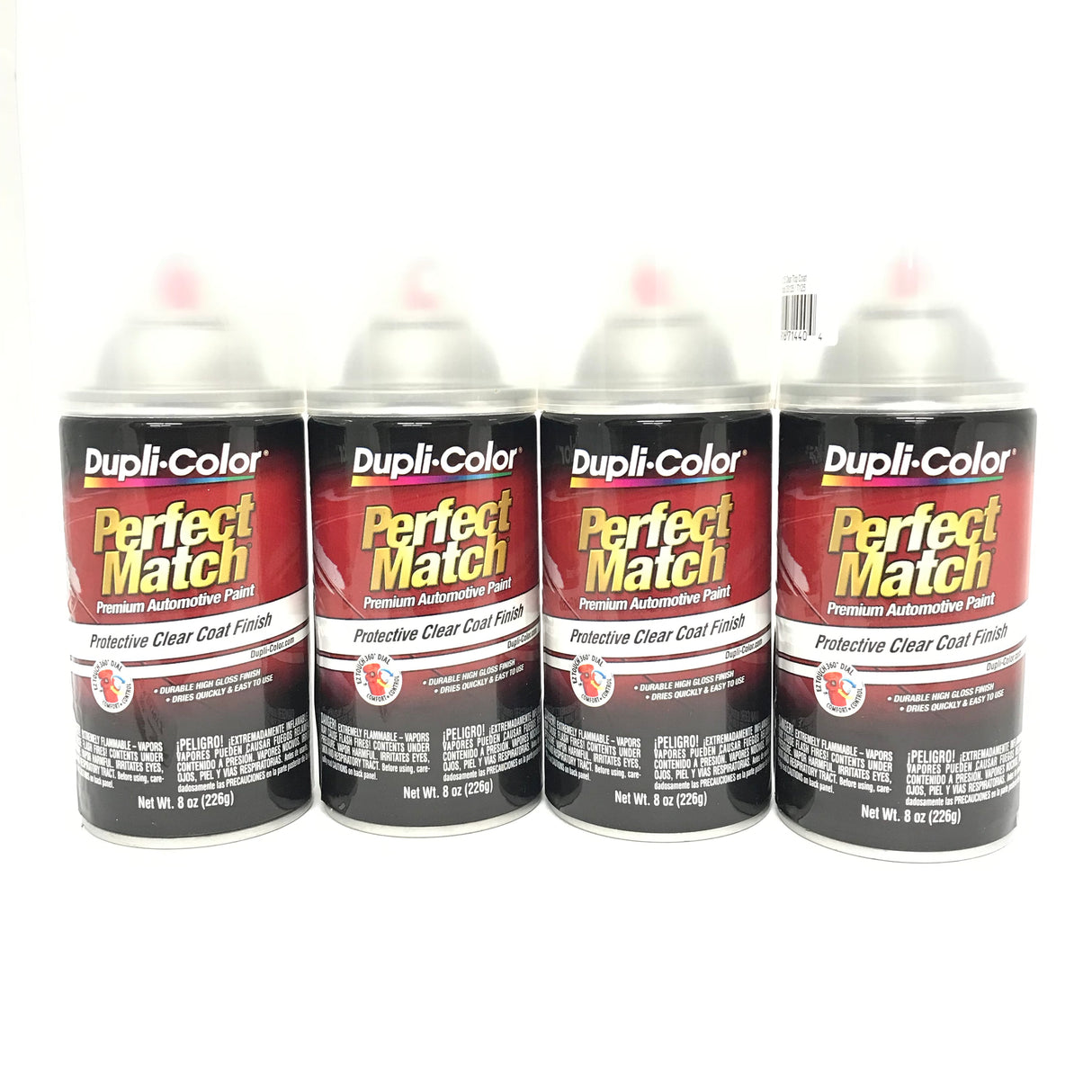 Duplicolor BCL0125-4 PACK Perfect Match Protective CLEAR Top Coat Finish - 8 oz