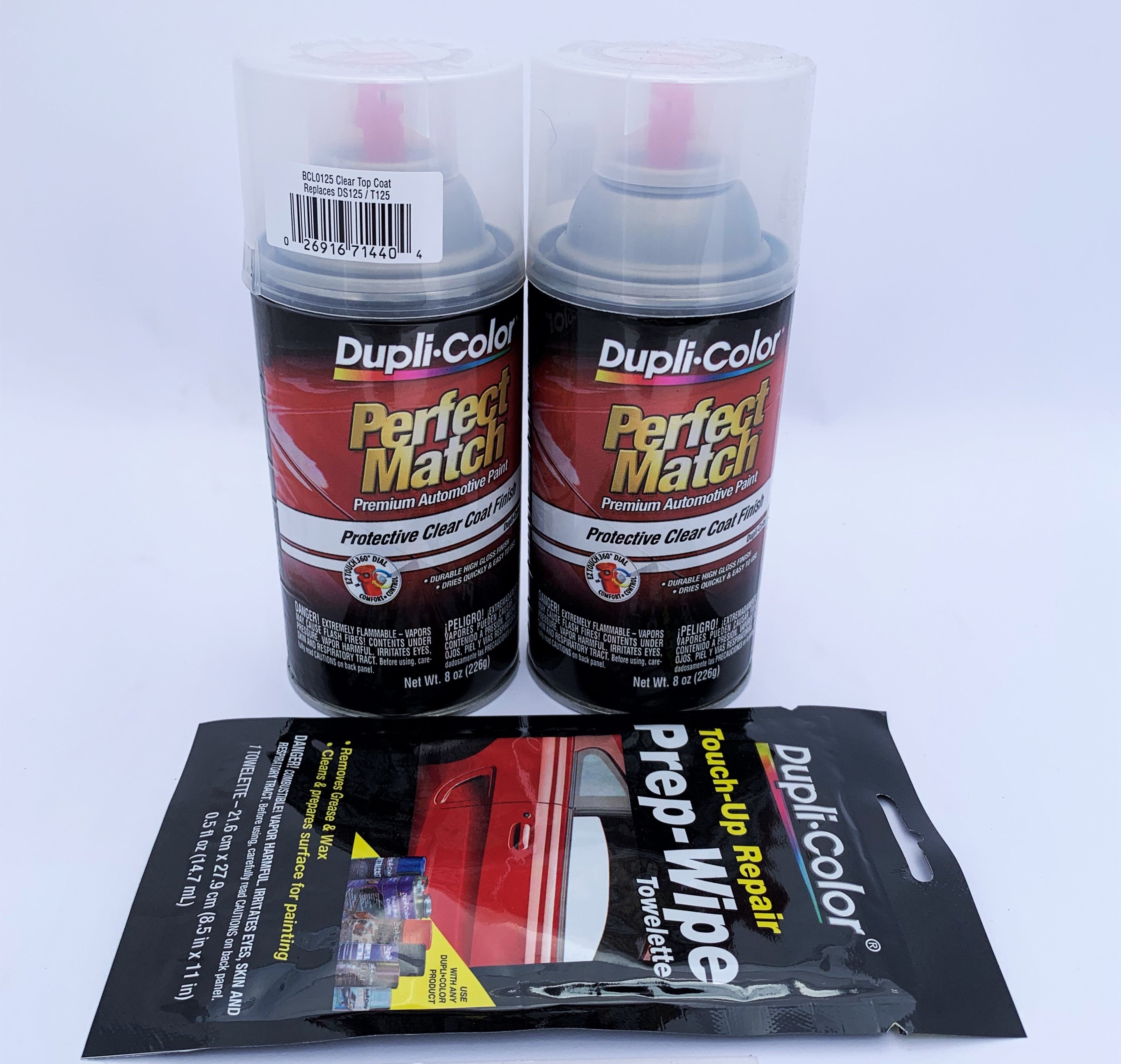 Duplicolor BCL0125-2 PACK Perfect Match Protective CLEAR Top Coat Finish -  8 oz