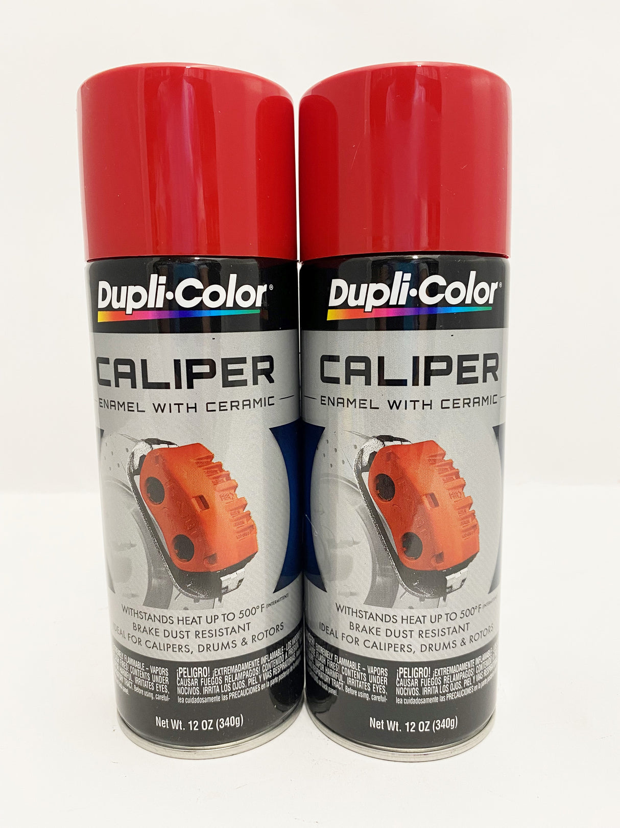 Duplicolor BCP100 - 2 Pack Caliper Spray Paint Red with Ceramic - 12 oz
