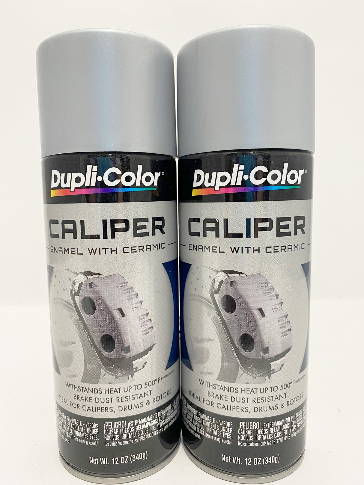 Duplicolor BCP103 - 2 Pack Caliper Spray Paint Silver with Ceramic - 12 oz