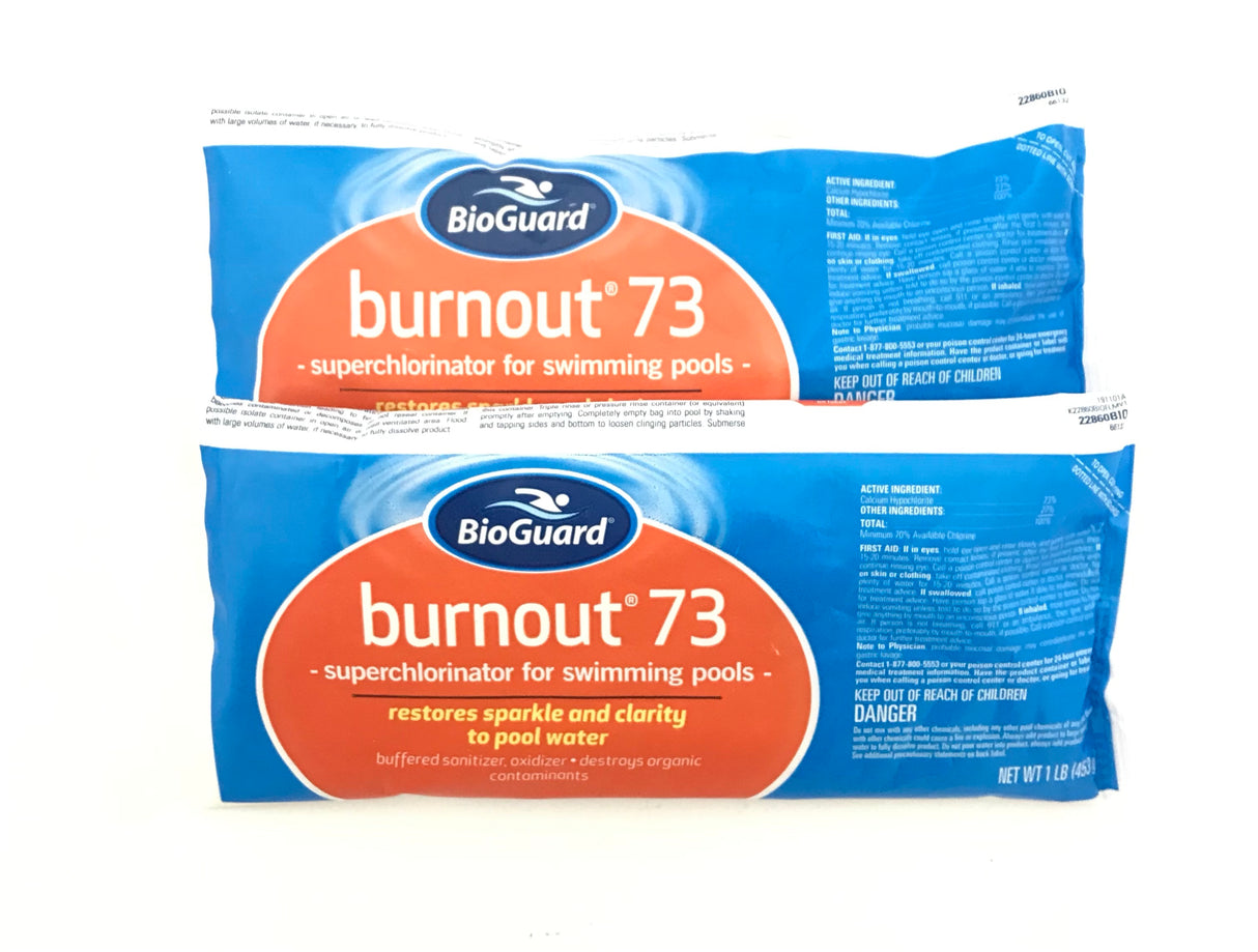 BioGuard 22860 BURNOUT 73-2 PACK Superchlorinator for swimming pools - sanitize - 2lb