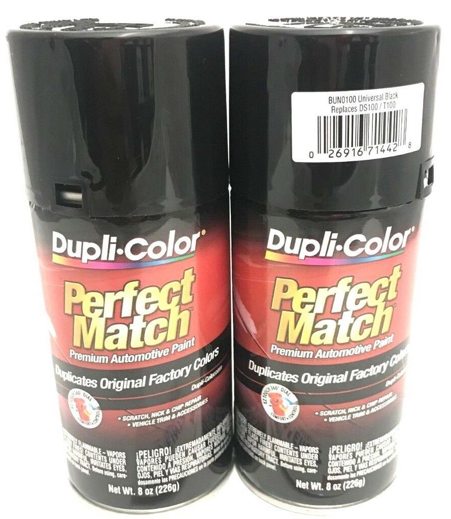 Duplicolor BUN0100-2 PACK Perfect Match Universal Black Paint - 8 oz Aerosol can