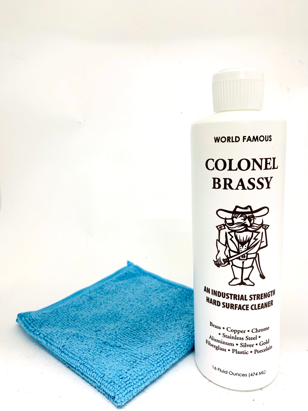 Colonel Brassy - Hard Surface Cleaner/Polish - 16oz + microfiber cloth
