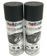 Duplicolor CWRC794 - 2 Pack Custom Wrap Removable Paint Carbon Black Matte - 11 oz