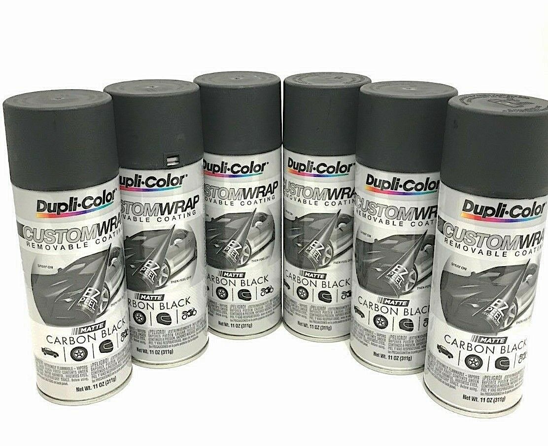 Duplicolor CWRC794 - 6 Pack Custom Wrap Removable Paint Carbon