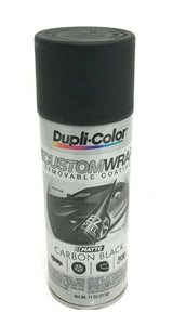 Duplicolor CWRC794 Custom Wrap Removable Paint Carbon Black Matte - 11 oz