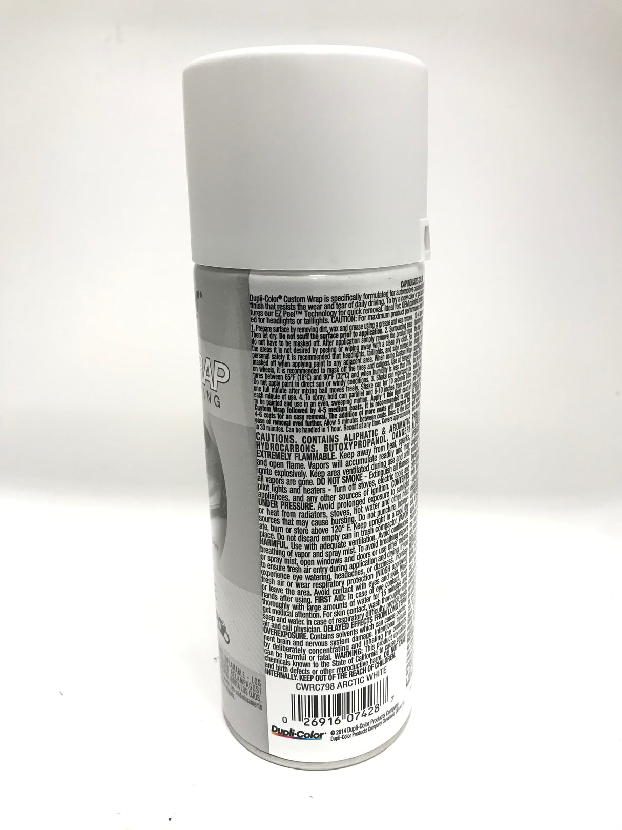 Duplicolor CWRC798 - 4 Pack Custom Wrap Removable Paint Matte Arctic White - 11oz