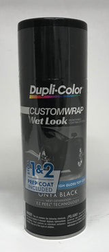Duplicolor CWRC880 & 887 - 3 Pack Wet Look Custom Wrap Kit Onyx Black and Prep Coat - 11oz